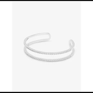 Express cubic zirconia stone cuff bracelet